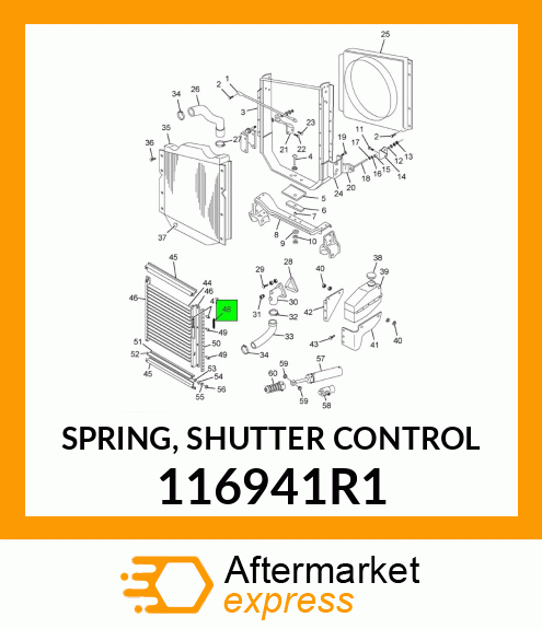 SPRING, SHUTTER CONTROL 116941R1