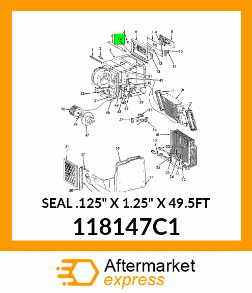SEAL .125" X 1.25" X 49.5FT 118147C1