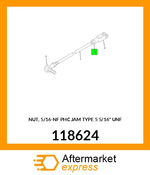 NUT, 5/16-NF PHC JAM TYPE 5 5/16" UNF 118624