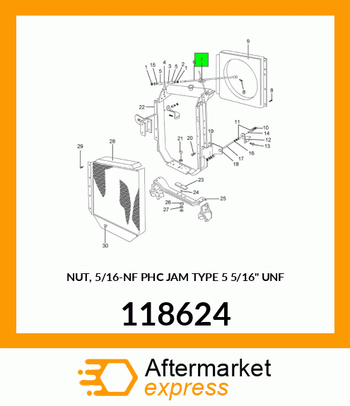 NUT, 5/16-NF PHC JAM TYPE 5 5/16" UNF 118624