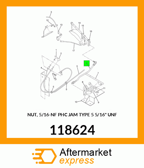 NUT, 5/16-NF PHC JAM TYPE 5 5/16" UNF 118624