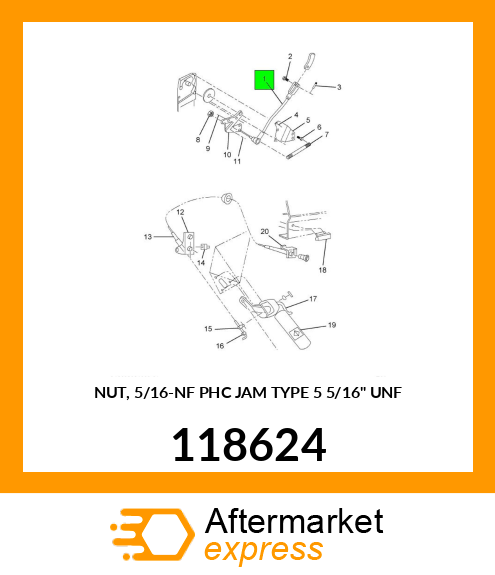 NUT, 5/16-NF PHC JAM TYPE 5 5/16" UNF 118624