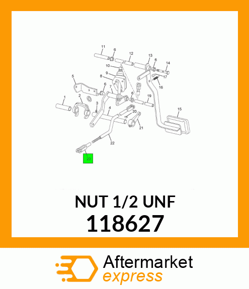 NUT 1/2" UNF 118627