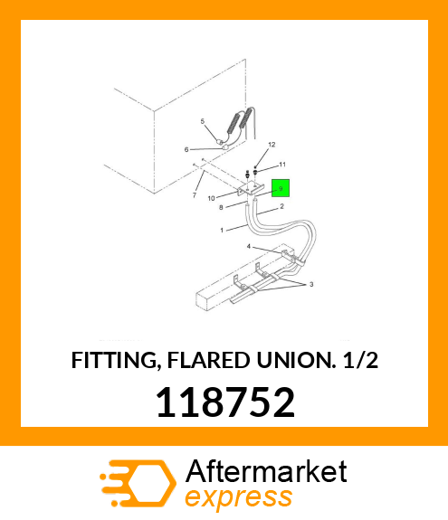 FITTING, FLARED UNION 1/2" 118752