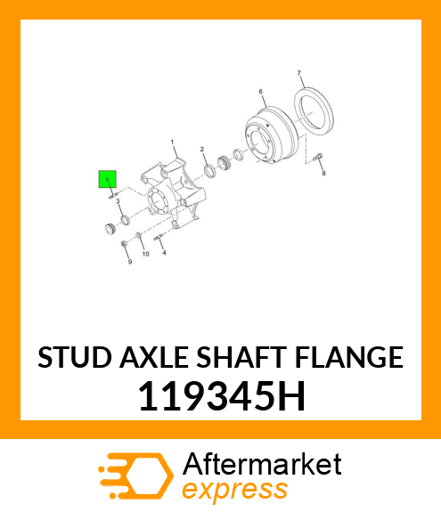 STUD AXLE SHAFT FLANGE 119345H