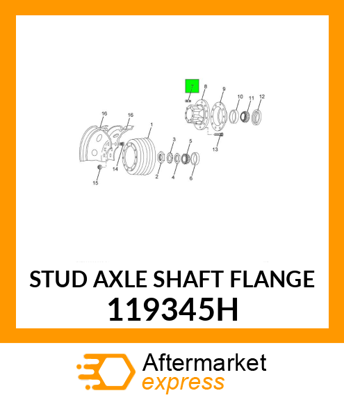 STUD AXLE SHAFT FLANGE 119345H