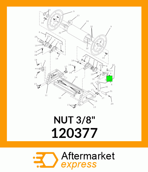 NUT 3/8" 120377