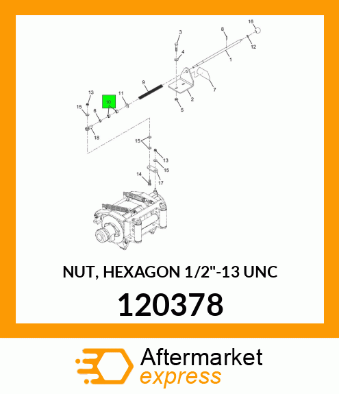 NUT, HEXAGON 1/2"-13 UNC 120378