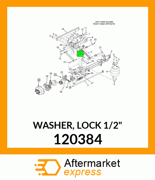 WASHER, LOCK 1/2" 120384