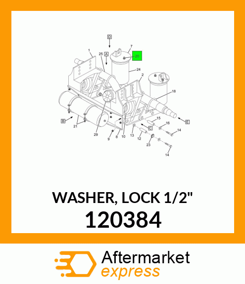 WASHER, LOCK 1/2" 120384