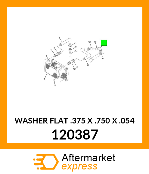 WASHER FLAT .375 X .750 X .054 120387