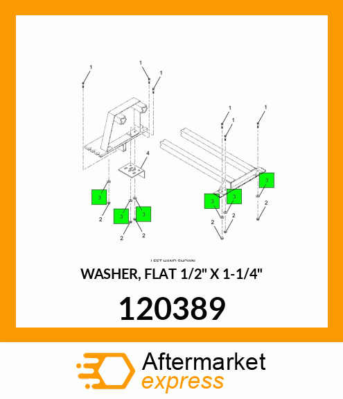 WASHER, FLAT 1/2" X 1-1/4" 120389