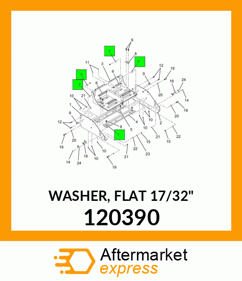 WASHER, FLAT 17/32" 120390