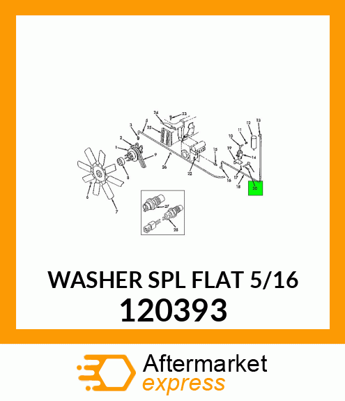 WASHER SPL FLAT 5/16 120393