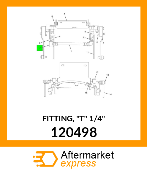 FITTING, "T" 1/4" 120498