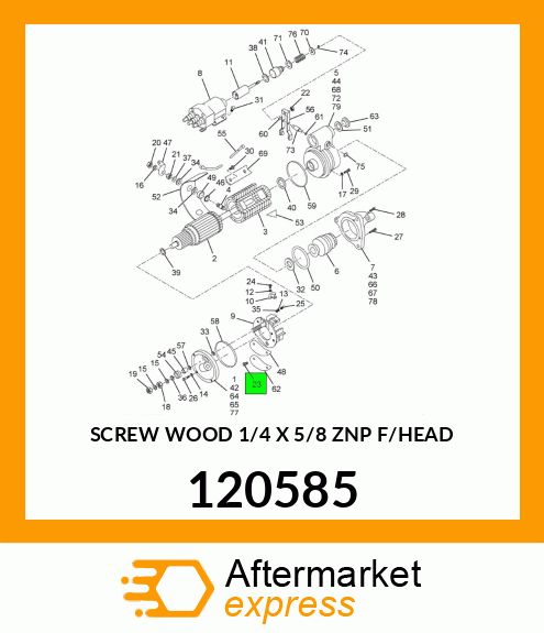 SCREW WOOD 1/4 X 5/8 ZNP F/HEAD 120585
