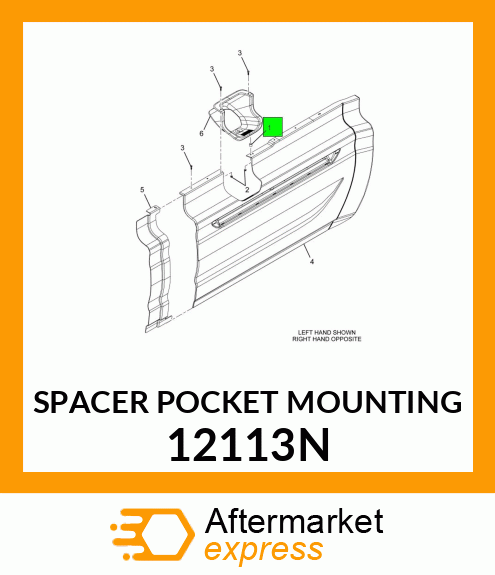 SPACER POCKET MOUNTING 12113N