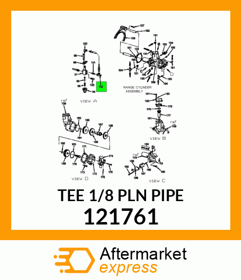 TEE 1/8 PLN PIPE 121761