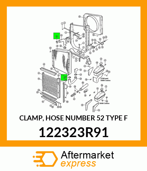 CLAMP, HOSE NUMBER 52 TYPE "F" 122323R91