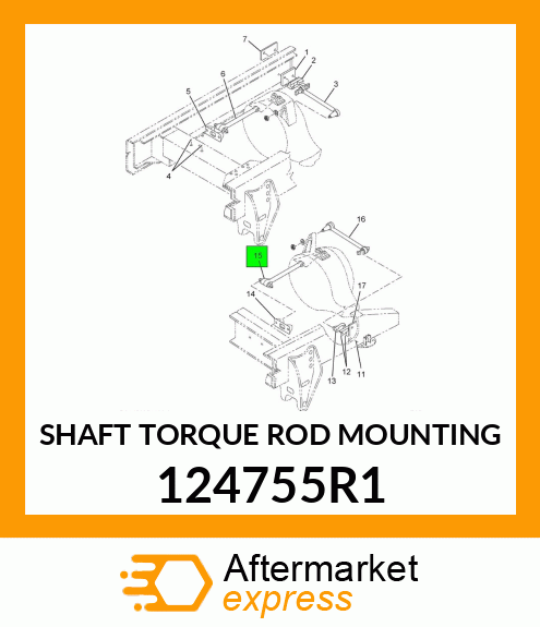 SHAFT TORQUE ROD MOUNTING 124755R1