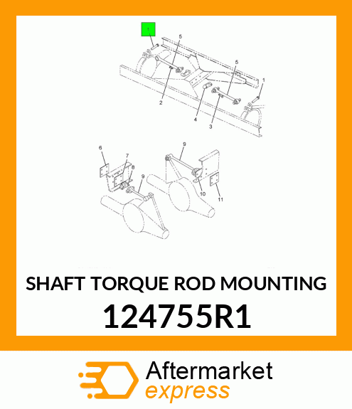 SHAFT TORQUE ROD MOUNTING 124755R1