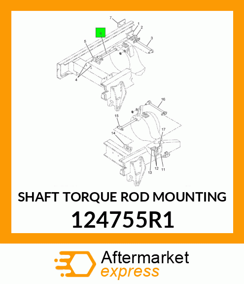 SHAFT TORQUE ROD MOUNTING 124755R1