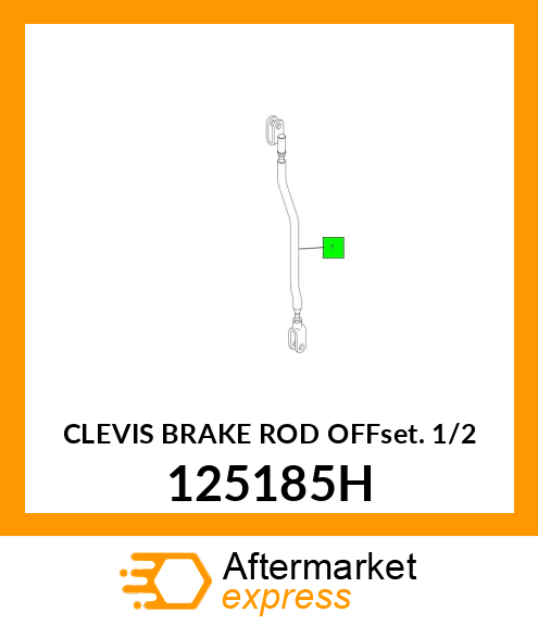 CLEVIS BRAKE ROD OFFSET 1/2" 125185H