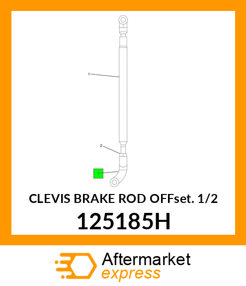CLEVIS BRAKE ROD OFFSET 1/2" 125185H