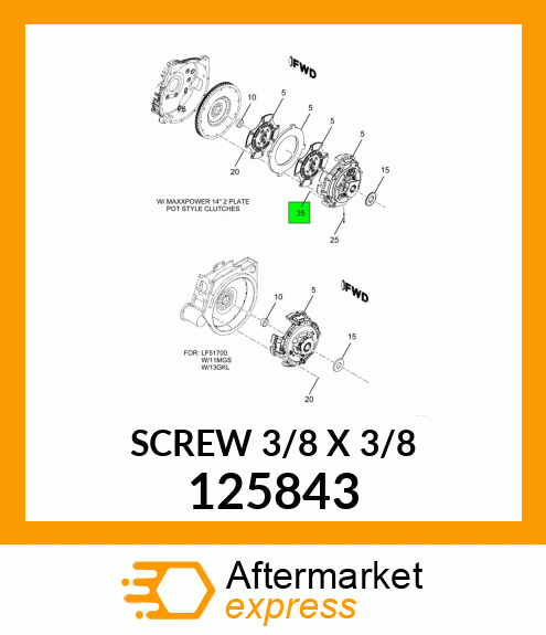 SCREW 3/8" X 3/8" 125843