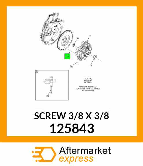 SCREW 3/8" X 3/8" 125843