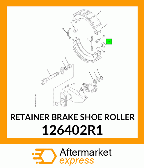 RETAINER BRAKE SHOE ROLLER 126402R1