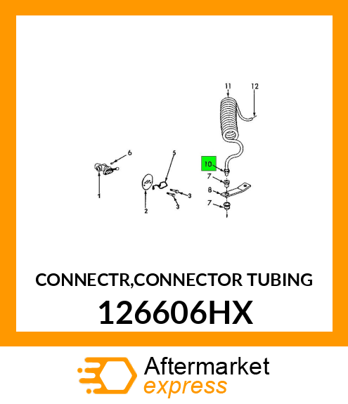 CONNECTR,CONNECTOR TUBING 126606HX