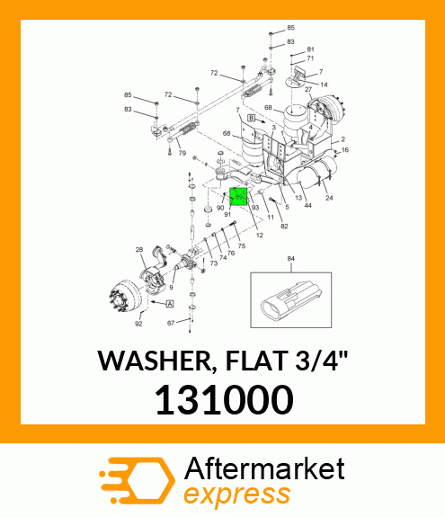 WASHER, FLAT 3/4" 131000