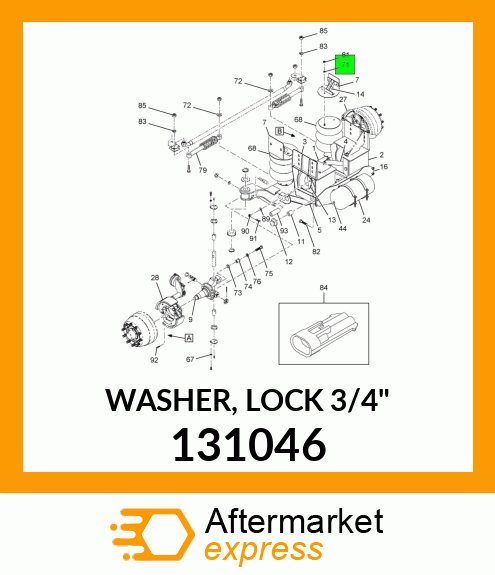 WASHER, LOCK 3/4" 131046