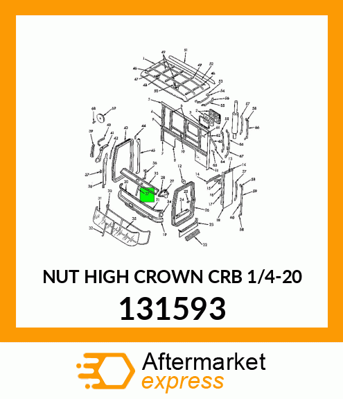 NUT HIGH CROWN CRB 1/4-20 131593