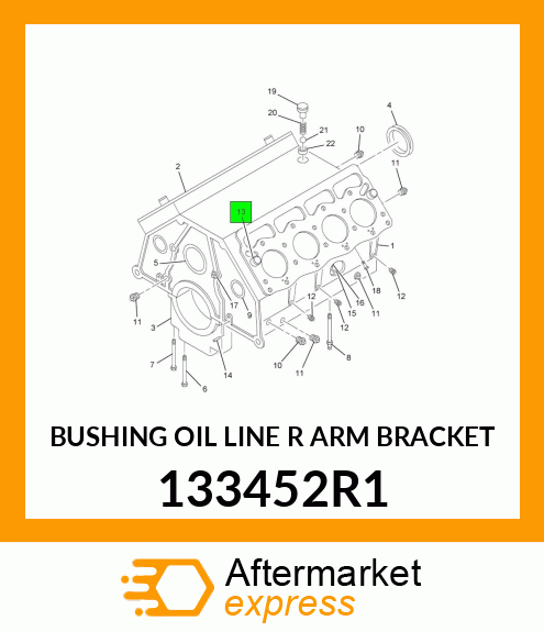BUSHING OIL LINE R ARM BRACKET 133452R1