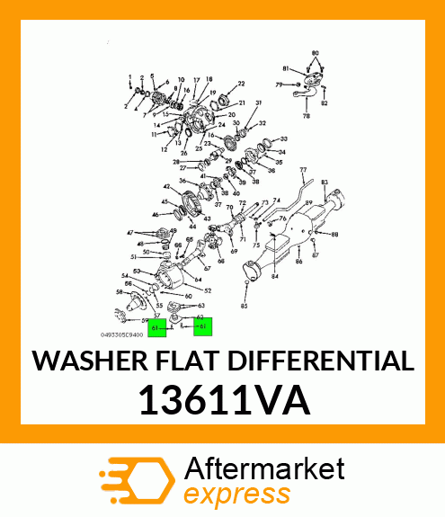 Spare part 13611VA + WASHER FLAT DIFFERENTIAL