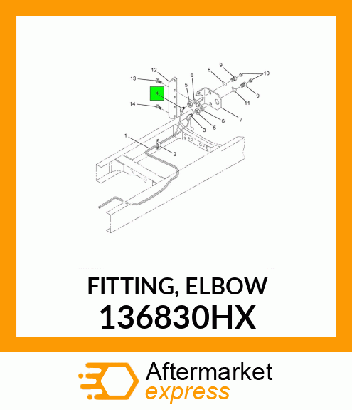 Spare part 136830HX + FITTING, ELBOW