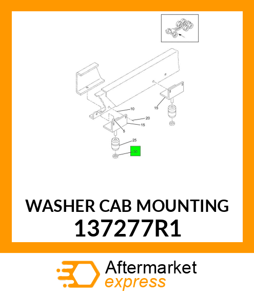 WASHER CAB MOUNTING 137277R1