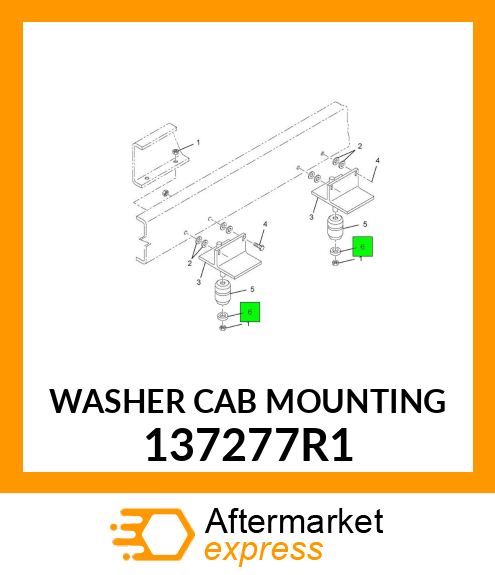 WASHER CAB MOUNTING 137277R1