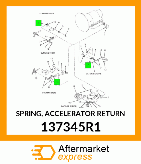 SPRING, ACCELERATOR RETURN 137345R1