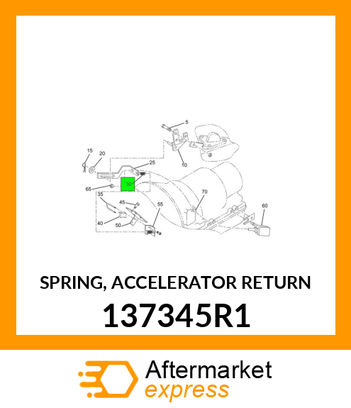 SPRING, ACCELERATOR RETURN 137345R1