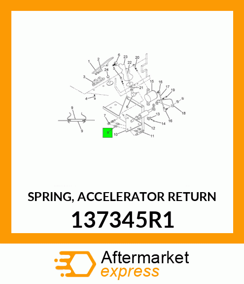 SPRING, ACCELERATOR RETURN 137345R1