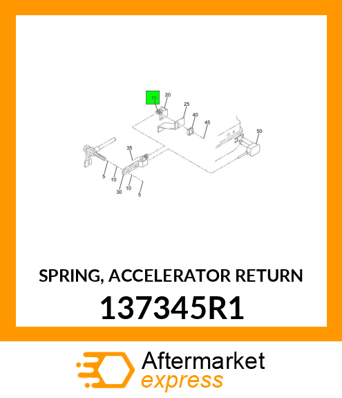 SPRING, ACCELERATOR RETURN 137345R1