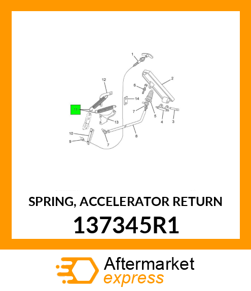 SPRING, ACCELERATOR RETURN 137345R1