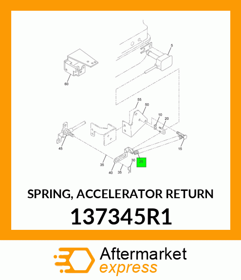 SPRING, ACCELERATOR RETURN 137345R1