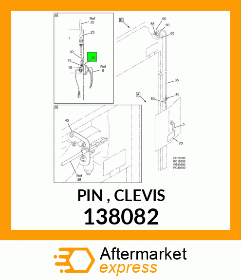 PIN , CLEVIS 138082