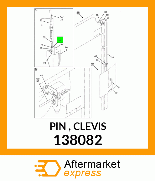 PIN , CLEVIS 138082