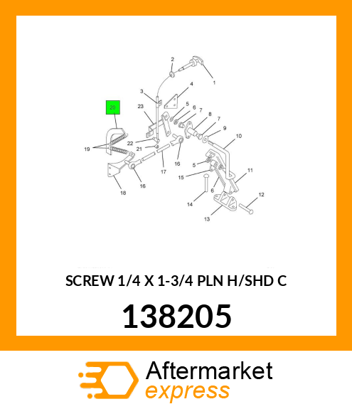 SCREW 1/4 X 1-3/4 PLN H/SHD C 138205