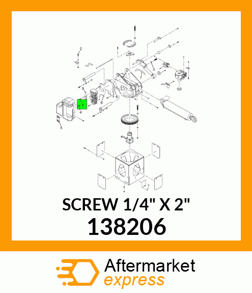 SCREW 1/4" X 2" 138206